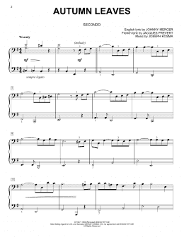 page one of Autumn Leaves (Piano Duet)