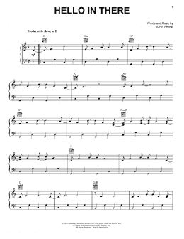 page one of Hello In There (Piano, Vocal & Guitar Chords (Right-Hand Melody))