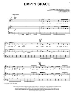 page one of Empty Space (Piano, Vocal & Guitar Chords (Right-Hand Melody))