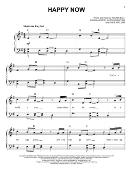 page one of Happy Now (feat. Elley Duhé) (Easy Piano)