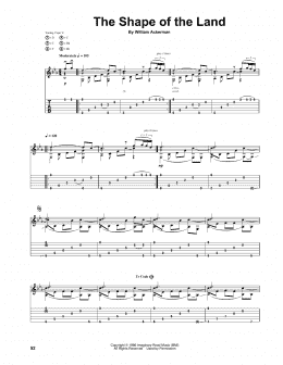 page one of The Shape Of The Land (Guitar Tab)