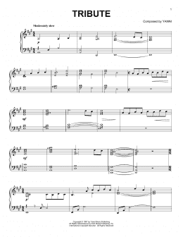 page one of Tribute (Piano Solo)