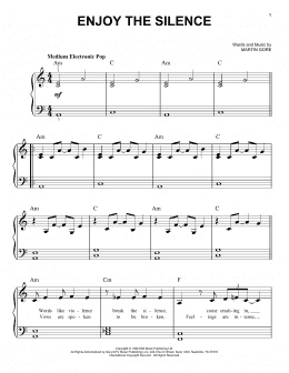 page one of Enjoy The Silence (Easy Piano)