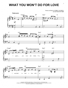 page one of What You Won't Do For Love (Easy Piano)