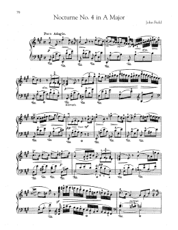 page one of Nocturne No. 4 In A Major, H. 36 (Piano Solo)