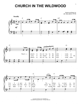 page one of Church In The Wildwood (Easy Piano)