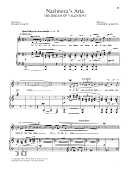 page one of Nazimova's Aria (Piano & Vocal)