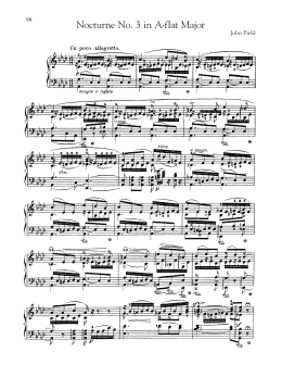 page one of Nocturne No. 3 In A-Flat Major, H. 26 (Piano Solo)