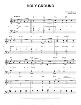 page one of Holy Ground (Easy Piano)