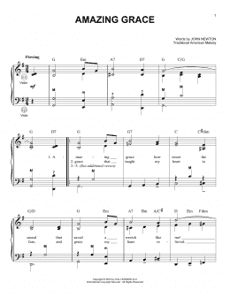 page one of Amazing Grace (Accordion)
