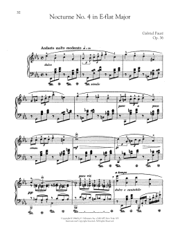page one of Nocturne In E-Flat Major, Op. 36, No. 4 (Piano Solo)