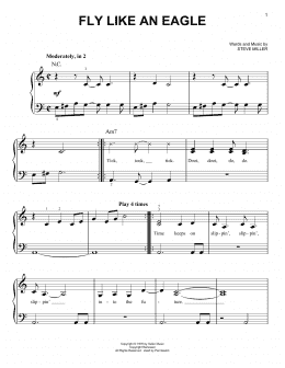 page one of Fly Like An Eagle (Easy Piano)