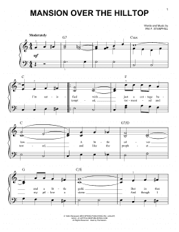 page one of Mansion Over The Hilltop (Easy Piano)