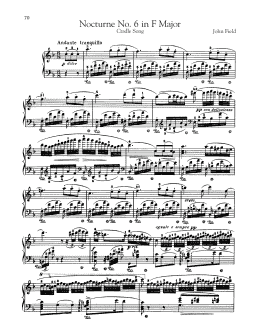 page one of Nocturne No. 6 In F Major, H. 40 (Piano Solo)