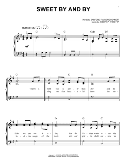 page one of Sweet By And By (Easy Piano)
