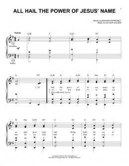 page one of All Hail The Power Of Jesus' Name (Accordion)