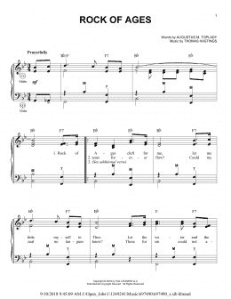 page one of Rock Of Ages (Accordion)