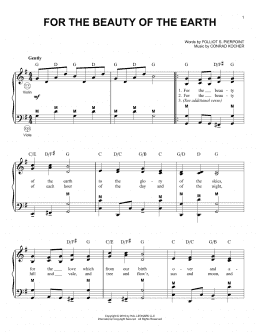 page one of For The Beauty Of The Earth (Accordion)