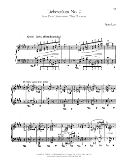 page one of Liebestraum No. 2 In E-Flat Major (Piano Solo)