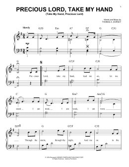 page one of Precious Lord, Take My Hand (Take My Hand, Precious Lord) (Easy Piano)