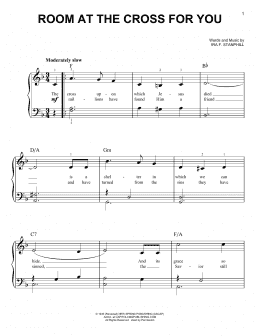 page one of Room At The Cross For You (Easy Piano)