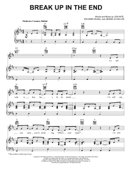 page one of Break Up In The End (Piano, Vocal & Guitar Chords (Right-Hand Melody))