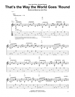 page one of That's The Way The World Goes 'Round (Guitar Tab)