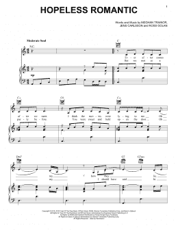 page one of Hopeless Romantic (Piano, Vocal & Guitar Chords (Right-Hand Melody))