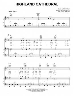 page one of Highland Cathedral (Piano, Vocal & Guitar Chords (Right-Hand Melody))
