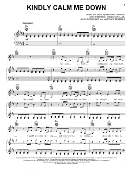 page one of Kindly Calm Me Down (Piano, Vocal & Guitar Chords (Right-Hand Melody))
