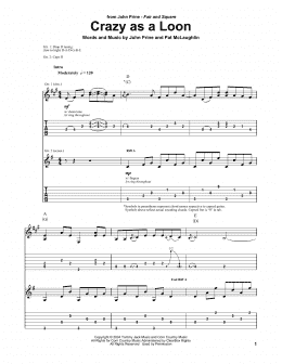 page one of Crazy As A Loon (Guitar Tab)