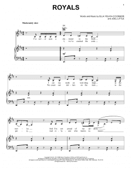 page one of Royals (Vocal Pro + Piano/Guitar)