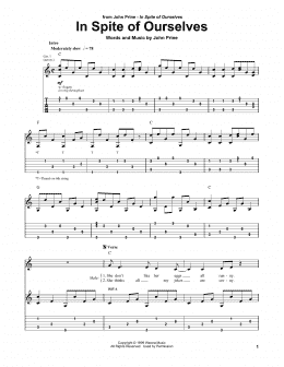 page one of In Spite Of Ourselves (Guitar Tab)