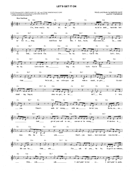 page one of Let's Get It On (Lead Sheet / Fake Book)