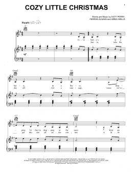 page one of Cozy Little Christmas (Piano, Vocal & Guitar Chords (Right-Hand Melody))
