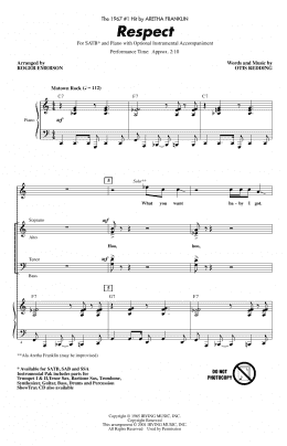 page one of Respect (arr. Roger Emerson) (SATB Choir)