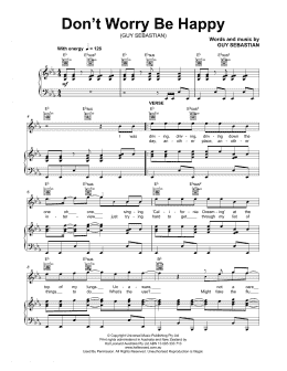 page one of Don't Worry Be Happy (Piano, Vocal & Guitar Chords (Right-Hand Melody))