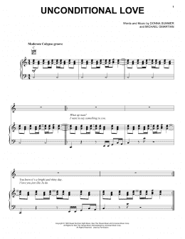 page one of Unconditional Love (Piano, Vocal & Guitar Chords (Right-Hand Melody))