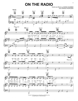 page one of On The Radio (Piano, Vocal & Guitar Chords (Right-Hand Melody))