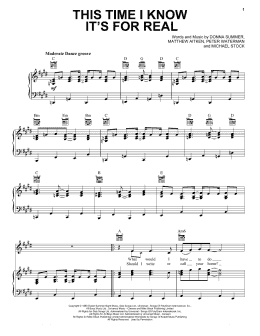 page one of This Time I Know It's For Real (Piano, Vocal & Guitar Chords (Right-Hand Melody))