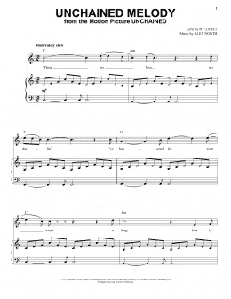 page one of Unchained Melody (Piano & Vocal)