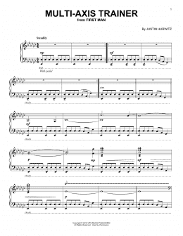 page one of Multi-Axis Trainer (from First Man) (Piano Solo)