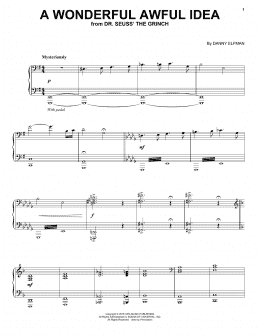 page one of A Wonderful Awful Idea (from The Grinch) (Piano Solo)