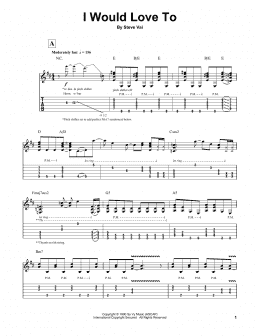 page one of I Would Love To (Guitar Tab (Single Guitar))