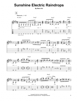 page one of Sunshine Electric Raindrops (Guitar Tab (Single Guitar))