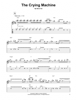page one of The Crying Machine (Guitar Tab (Single Guitar))