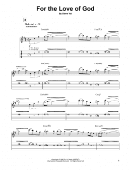 page one of For The Love Of God (Guitar Tab (Single Guitar))