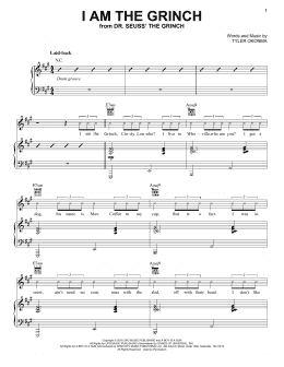 page one of I Am The Grinch (from The Grinch) (Piano & Vocal)