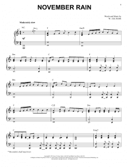 page one of November Rain (Piano & Vocal)