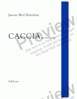 page one of Caccia